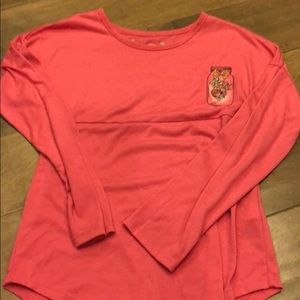 Red camel girls long sleeve shirt
